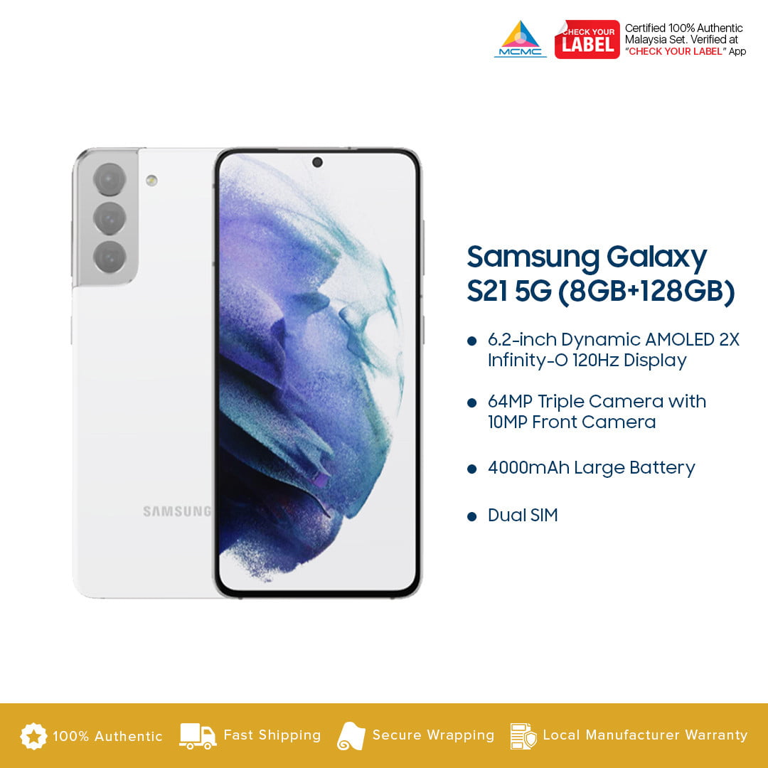 Samsung Galaxy S21 5G (8GB RAM + 128GB ROM) Smartphone - Original 1 Year Warranty by Samsung Malaysia