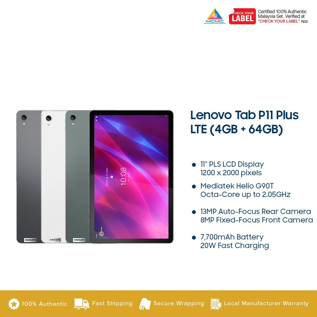 Lenovo Tab P11 Plus LTE Price In Malaysia & Specs - KTS