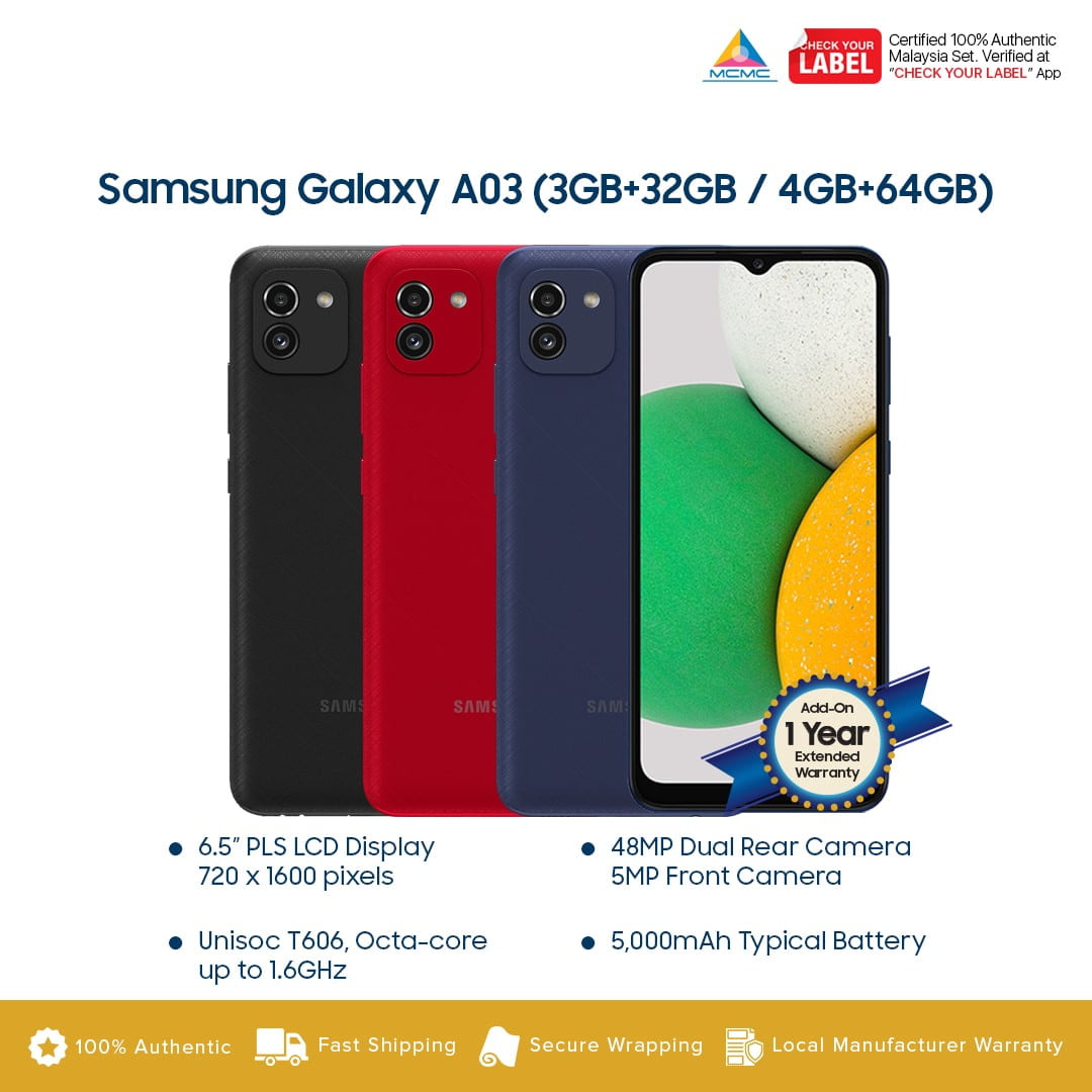 Samsung Galaxy A03 Price in Malaysia