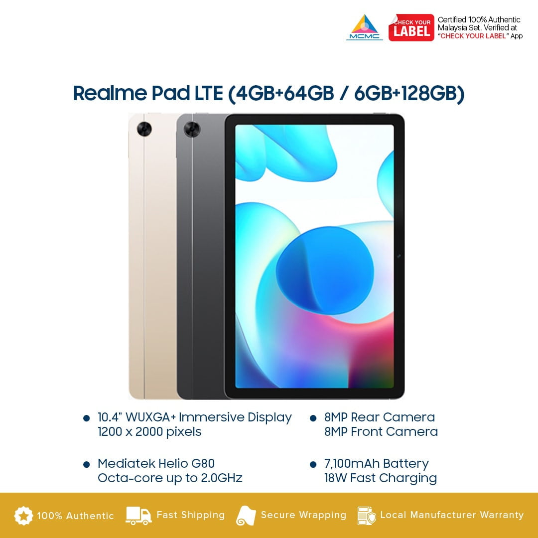 Realme Pad Tablet Price in Malaysia and Specs