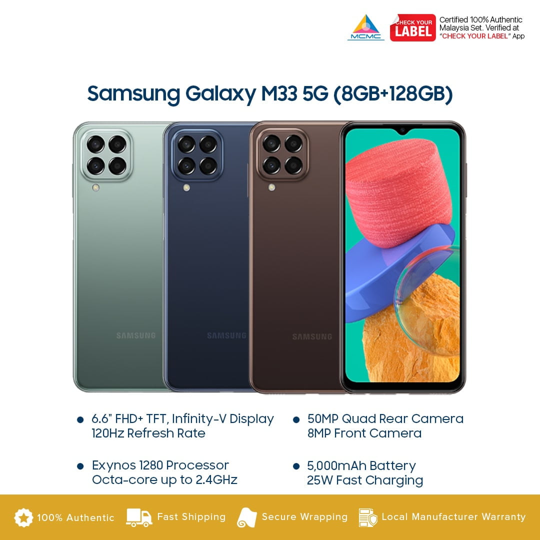 Samsung Galaxy M33 5G (8GB+128GB) Price in Malaysia and specs