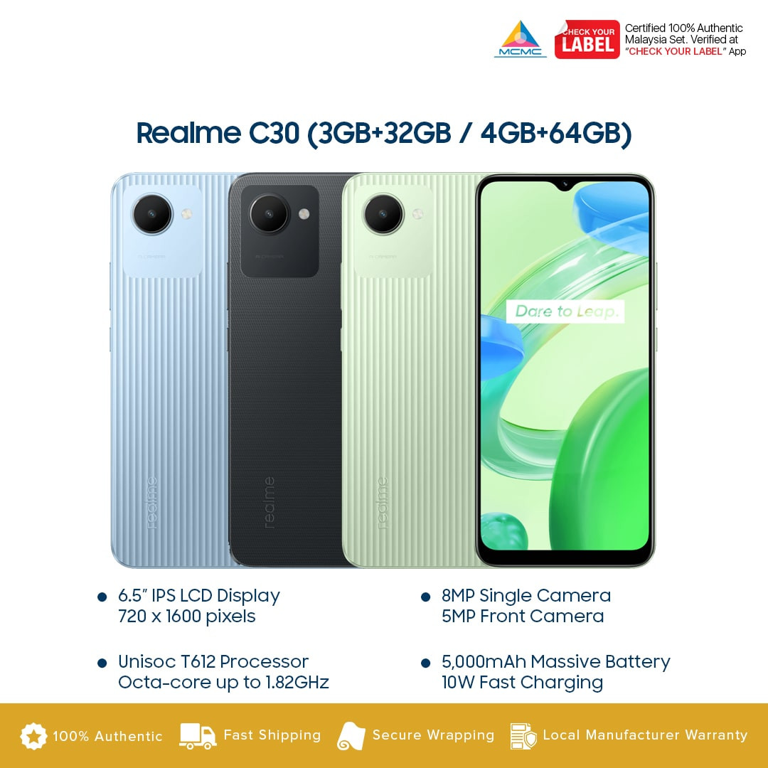 Realme C30 price in malaysia and specs
