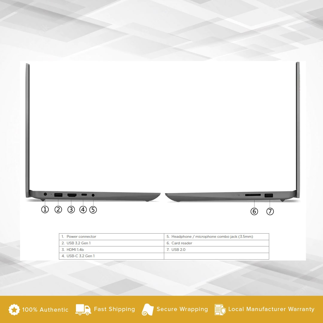 Lenovo IdeaPad 3 15ABA7 15.6" LAPTOP (AMD Ryzen 7 5825U, 8GB+512GB, Integrated AMD Radeon Graphics, Window 11)