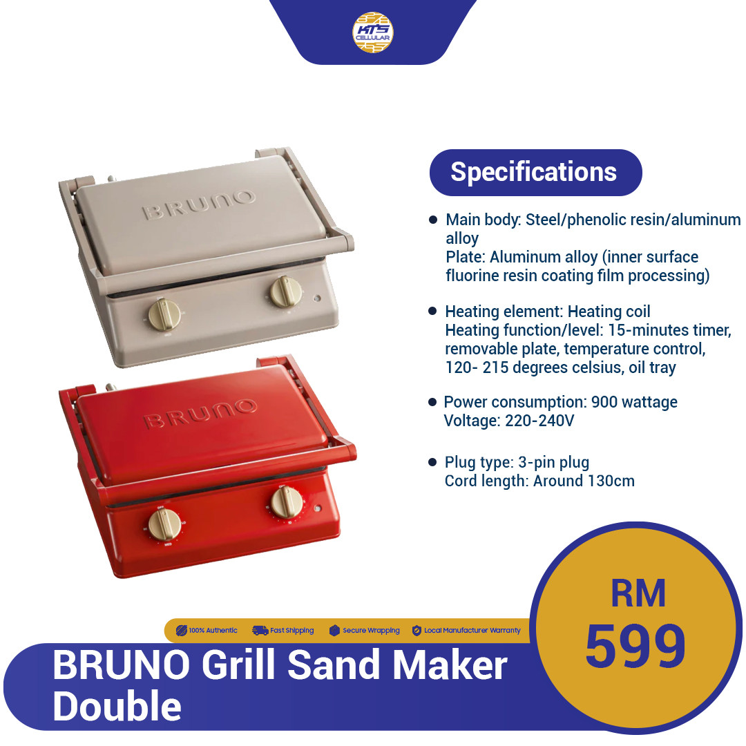 bruno grill sand maker double specs