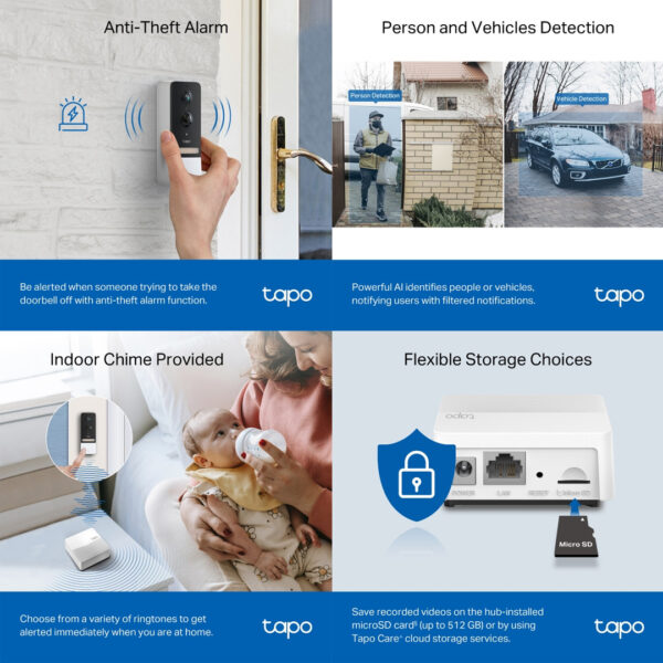 [READY STOCK] Tapo D230S1 Smart Battery Video Doorbell - Original 2 Years Warranty by TP-Link Malaysia