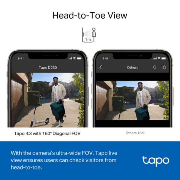 [READY STOCK] Tapo D230S1 Smart Battery Video Doorbell - Original 2 Years Warranty by TP-Link Malaysia