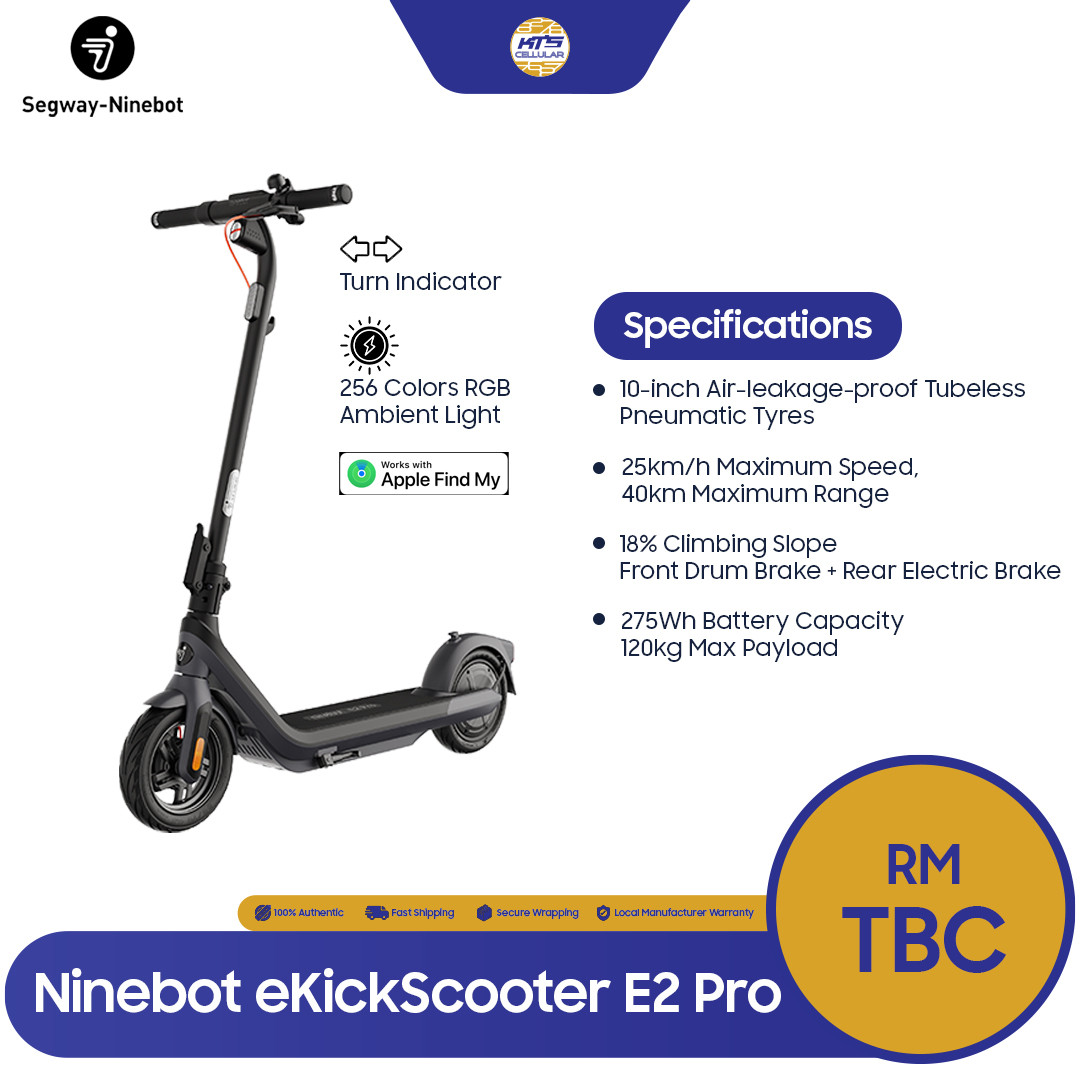segway-ninebot electric kickscooter e2 pro specs