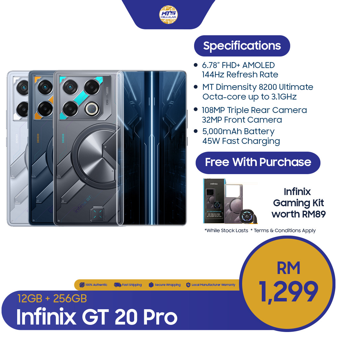 Infinix GT 20 Pro Price in malaysia and specs