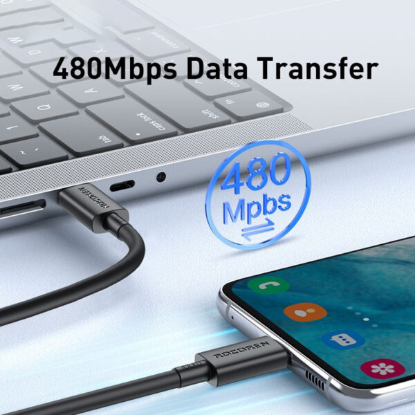 7d059b4169f0c92a82e1912682d8569f.jpeg Rocoren Jianyi Series USB Cable C TO C 60W - Original 3 Months Warranty by Rocoren Malaysia