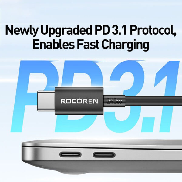 8d414814b85e27c77774292aec12a152.jpeg Rocoren Jianyi Series USB Cable C TO C 240W - Original 3 Months Warranty by Rocoren Malaysia