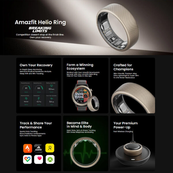 [PRE ORDER] Amazfit Helio Ring Wearable Fitness Tracker - Original 1 Year Warranty by Amazfit Malaysia