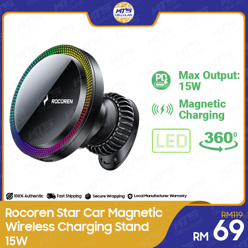 best car charger 2024 Rocoren Star Car Magnetic Wireless Charging Stand