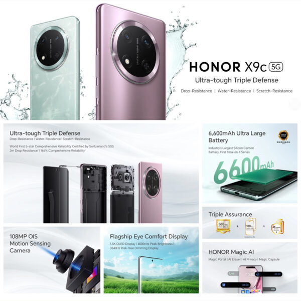 [PRE ORDER] Honor X9c 5G (12GB+256/512GB) Smartphone - Original 1 Year Warrranty by Honor Malaysia