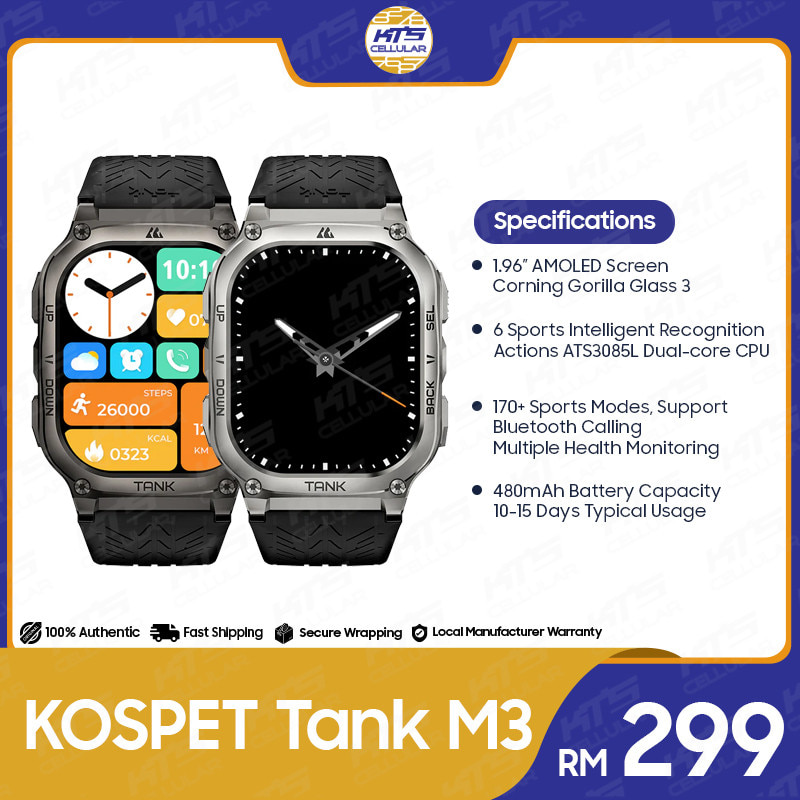 christmas tech gift KOSPET Tank M3 GPS Smartwatch