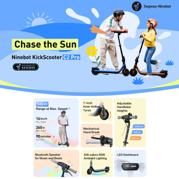[READY STOCK] Segway Electric KickScooter C2 Pro - Original 1 Year Warranty [MALAYSIA SET]