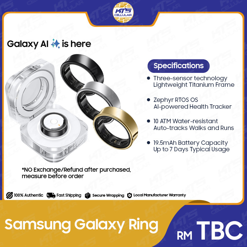 [Coming Soon] Samsung Galaxy Ring - Original 1 Year Warranty by Samsung Malaysia