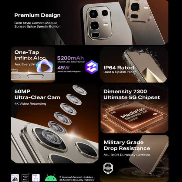 Infinix Note 50X 5G (8GB+256GB) Smartphone - Original 1 Year Warranty by Infinix Malaysia