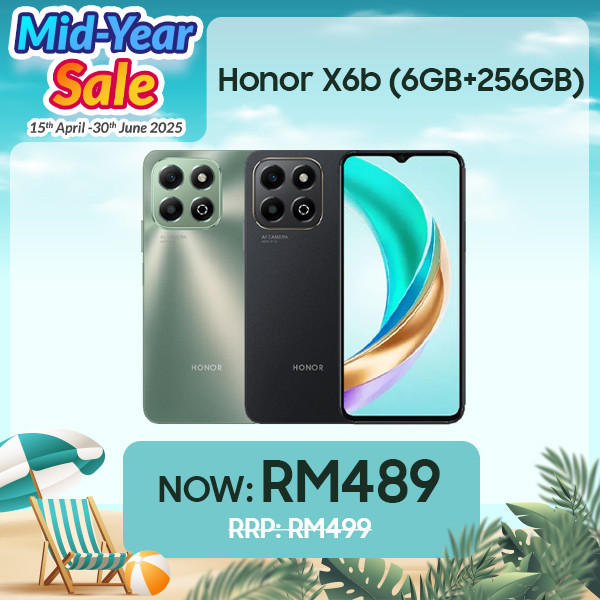 Honor X6b (6GB+256GB) Smartphone - Original 1 Year Warranty by HONOR Malaysia