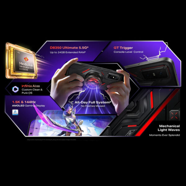 Infinix GT 30 Pro (12GB+256/512GB) Smartphone - Original 1 Year Warranty by Infinix Malaysia