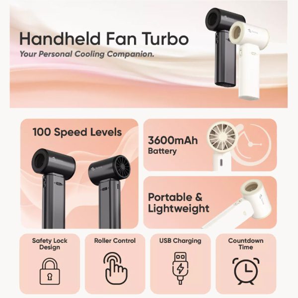 d40fa055fe10513b2fb6e70bf82caada.jpeg Techlife Handheld Fan Turbo - Original 1 Year Warranty by Techlife Malaysia