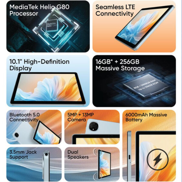 e7fddb82da69a1147461cb5fda38ab6c.jpeg Techlife Pad Neo (8GB+256GB) LTE Tablet - Original 1 Year Warranty by Realme Malaysia