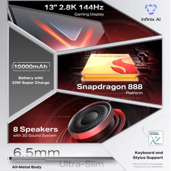 Infinix Xpad GT (8GB+256GB) LTE Tablet - Original 1 Year Warranty by Infinix Malaysia