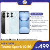 [READY STOCK] TECNO Spark 30 5G Smartphone - Original 1 Year Warranty by TECNO Malaysia