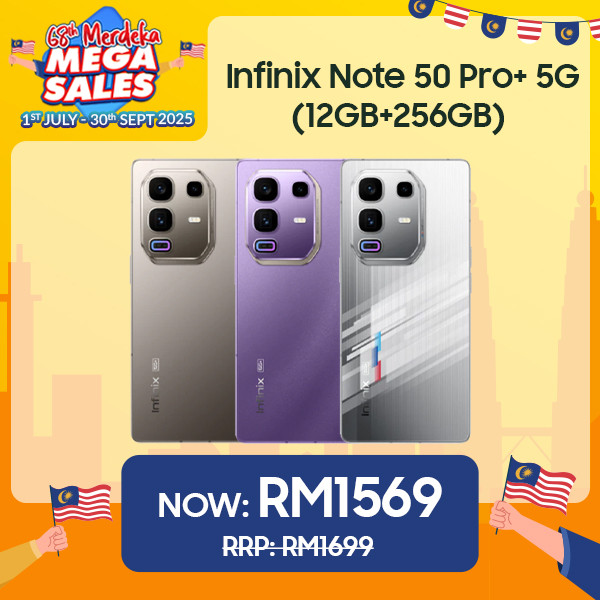 2ecf4922e5a2c93341751d65c27a52c4.jpeg Infinix Note 50 Pro+ 5G (12GB+256GB) Smartphone - Original 1 Year Warranty by Infinix Malaysia