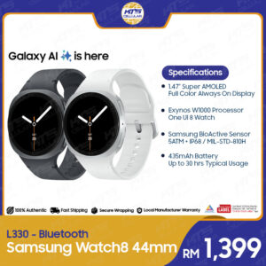[READY STOCK] Samsung Galaxy Watch8 44mm (L330-Bluetooth | L335-LTE) Smartwatch - Original 1 Year Warranty by Samsung Malaysia