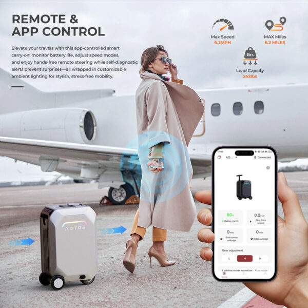 [READY STOCK] AOTOS L2 20-Inch 31L Smart Riding Luggage - Original 1 Year Warranty by AOTOS Malaysia