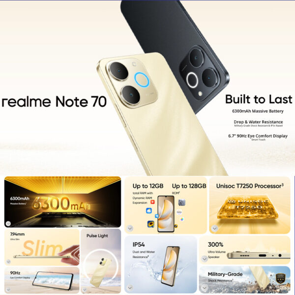 [PRE ORDER] Realme Note 70 (6GB+128GB) Smartphone - Original 1 Year Warranty by Realme Malaysia