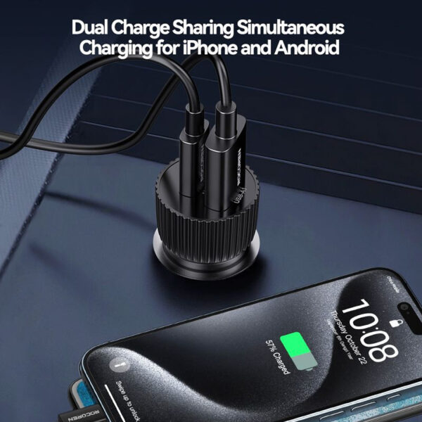 [TNG eWallet Special Deals] Rocoren Xuanwo Series Fast Charging Car Charger (1C+1A) 48W