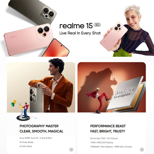 [READY STOCK] Realme 15 5G (12GB+256GB) Smartphone - Original 1 Year Warranty by REALME Malaysia