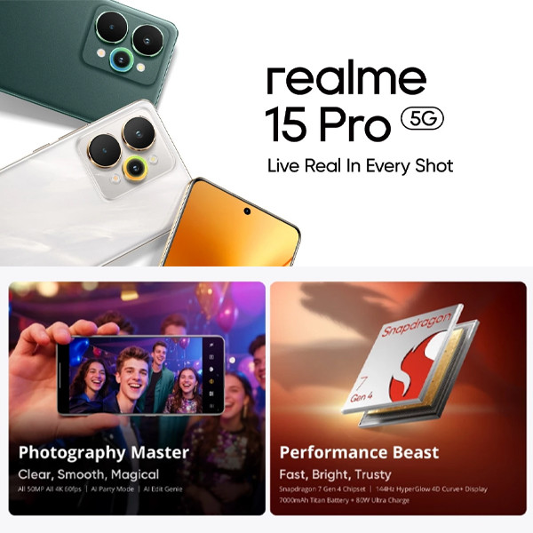 [READY STOCK] Realme 15 Pro 5G (12GB+256/512GB) Smartphone - Original 1 Year Warranty by Realme Malaysia