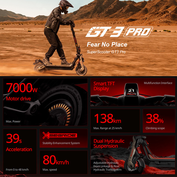[PRE ORDER] Segway GT3 Pro Super Scooter - Original 3 Months Warranty [MALAYSIA SET]