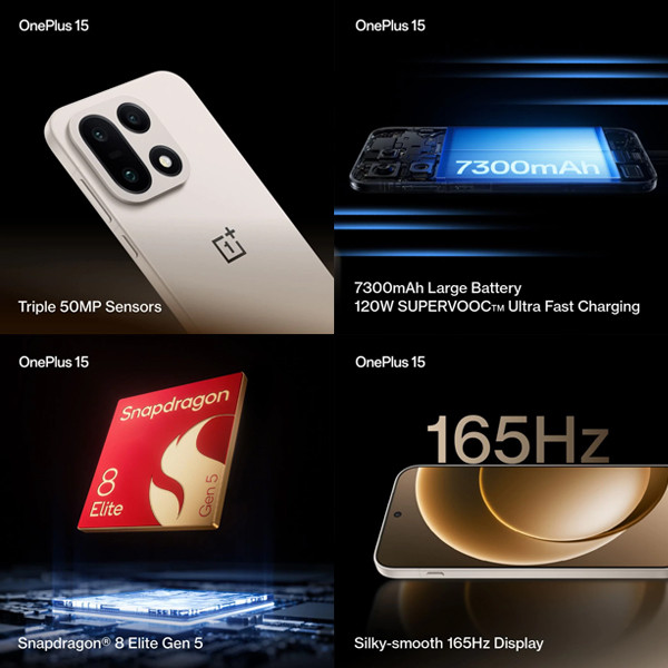 Oneplus 15 (16GB+512GB) Smartphone - Original 1 Year Warranty by Oneplus Malaysia