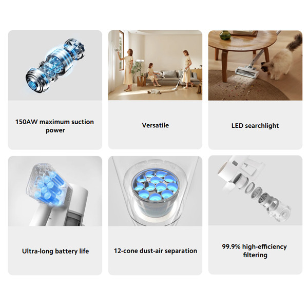Xiaomi Vacuum Cleaner G20 150AW Cordless Vacuum Cleaner - Original 1 Year Warranty by Xiaomi Malaysia