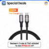 [TNG eWallet Special Deals] Rocoren Retro Series Fast Charge USB Cable C TO C 100W (1 Meter)