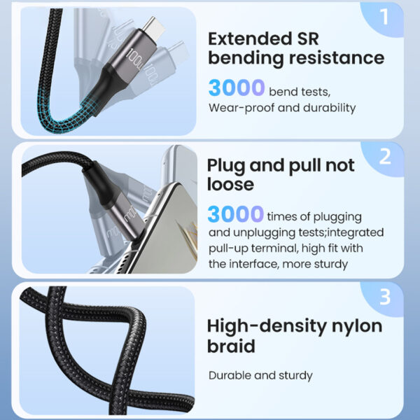 [BUNDLE DEALS] Rocoren Retro Series Fast Charge USB Cable A TO C 100W 1 Meter - Original by Rocoren Malaysia