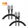 [BUNDLE DEALS]  Rocoren Retro Series Fast Charge USB Cable C TO C 60W 1 Meter- Original by Rocoren Malaysia