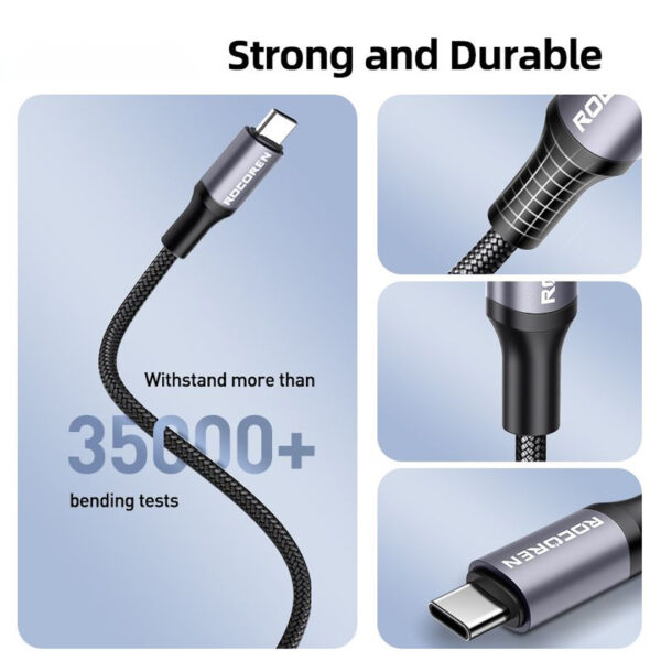 [BUNDLE DEALS]  Rocoren Retro Series Fast Charge USB Cable C TO C 60W 1 Meter- Original by Rocoren Malaysia