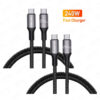 [BUNDLE DEALS] Rocoren Retro Series Fast Charge USB C TO C 240W 1 Meter - Original by Rocoren Malaysia