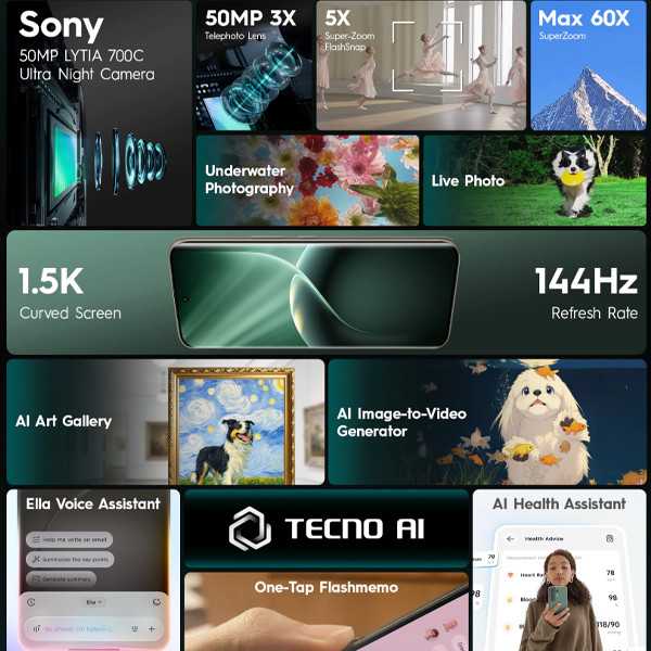 [PRE ORDER] TECNO Camon 50 Ultra 5G (8GB+256/512GB) Smartphone - Original 1 Year Warranty by Tecno Malaysia