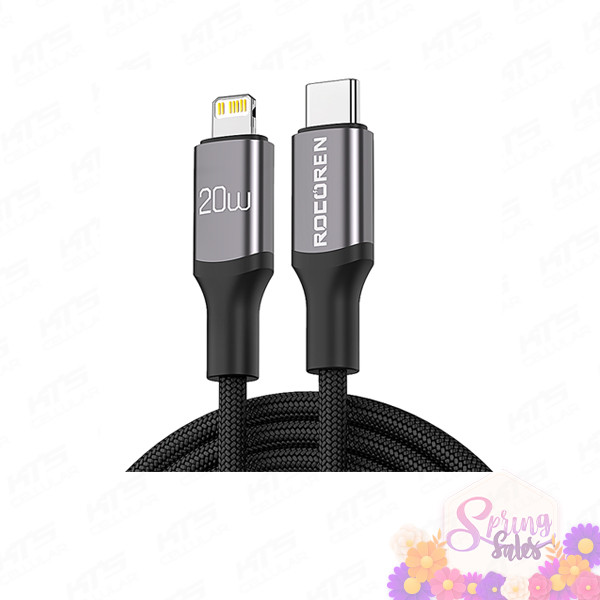 Rocoren Retro Series Fast Charge USB Cable C TO L - Original 3 Months Warranty by Rocoren Malaysia