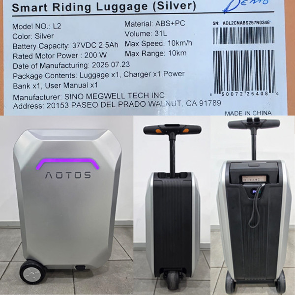 [Display Unit] AOTOS L2 20-Inch 31L Smart Riding Luggage - S/N: A0L2CNABS257N0346