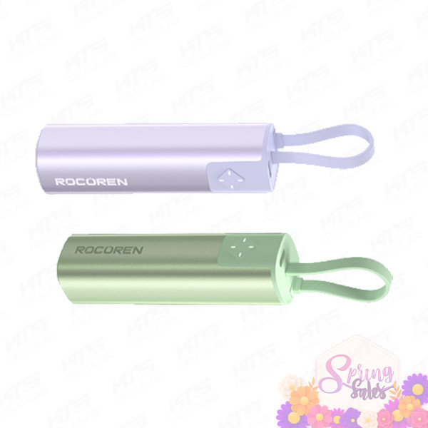 Rocoren Yazi Portable (with built-in Type-C head) Mobile Power 5000mAh (5V/3A) - Original 1 Year Warranty by Rocoren Malaysia