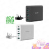 c0fcf20bf2b3303cbbd3729357bfc335.jpeg Rocoren Desktop Fast Charger Station (3C+3A) 60W (AC line 1.5m) - Original 1 Year Warranty by Rocoren Malaysia