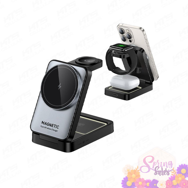 Rocoren Mag Pro Magnetic Folding Vertical 3-in-1 Wireless Charger - Original 1 Year Warranty by Rocoren Malaysia