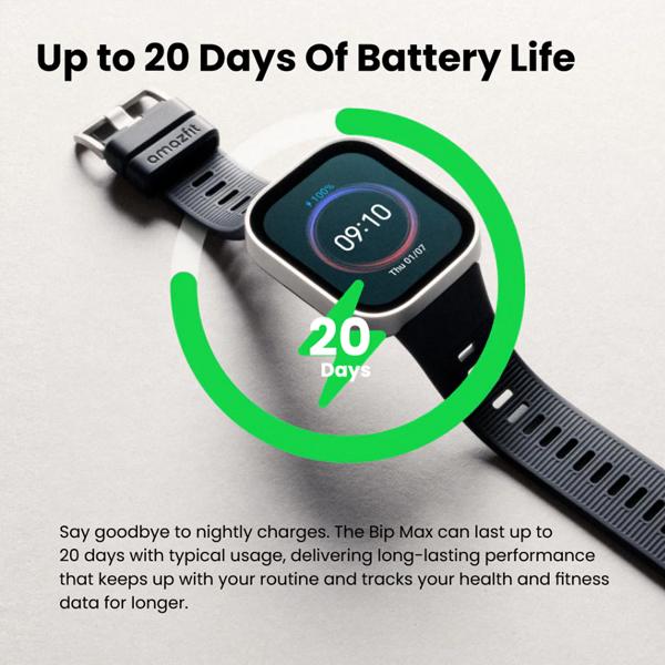 Amazfit Bip Max Outdoor Offline Maps & Navigation Smartwatch, Original 1 Year Warranty by Amazfit Malaysia