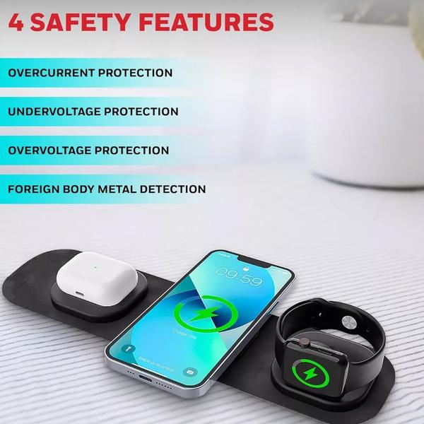 Honeywell Zest Wireless 3 in 1 Foldable Charger - Original 3 Years Warranty by Honeywell Malaysia